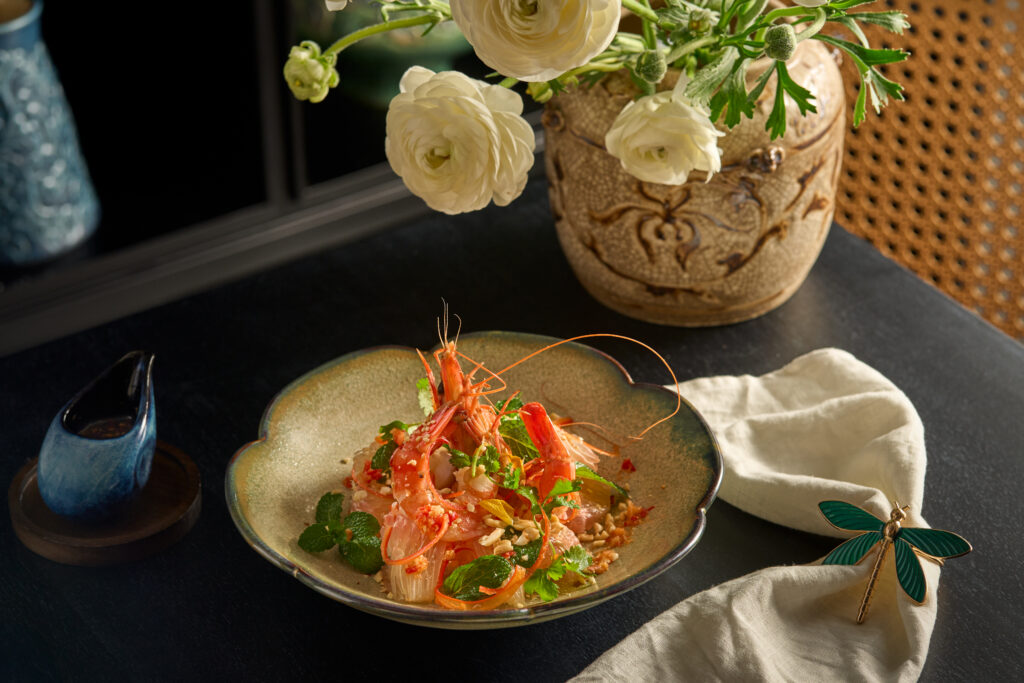 Pomelo Salad with Lemongrass & Steamed Tiger Prawns